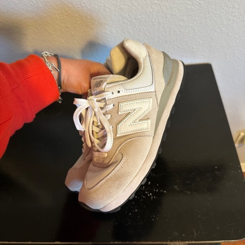 White new balance sneakers